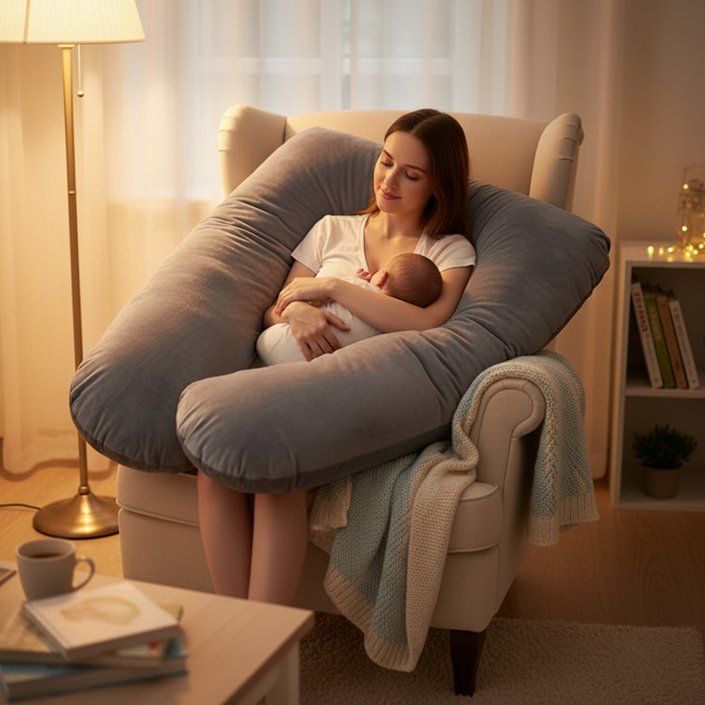 PANGDUBE Pregnancy Pillow 130*70cm Sleeping Waist Pillow for Pregnant Women Nursing Pillow Breastfeeding Cushion for Women